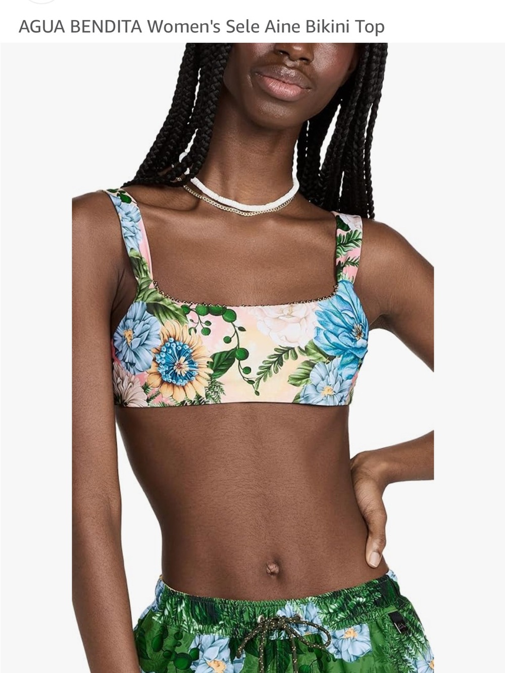 Agua Bendita Sele Aine floral bikini top